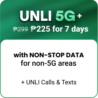UNLI 5G+ w/ NSD 299 now 225